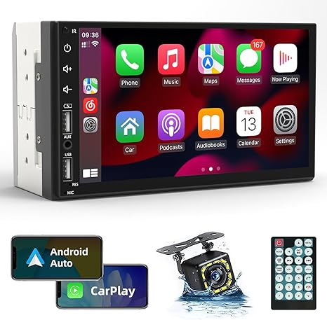 Leadfan Double Din Car Stereo Radio Support Apple